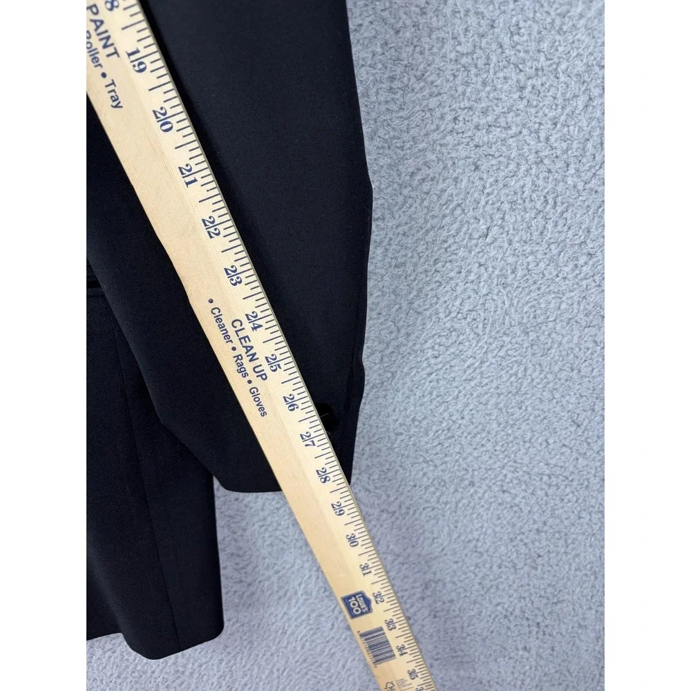 Ermenegildo Zegna Suit Jacket Mens 54 Black Wool Double Breasted Peak Lapel Men